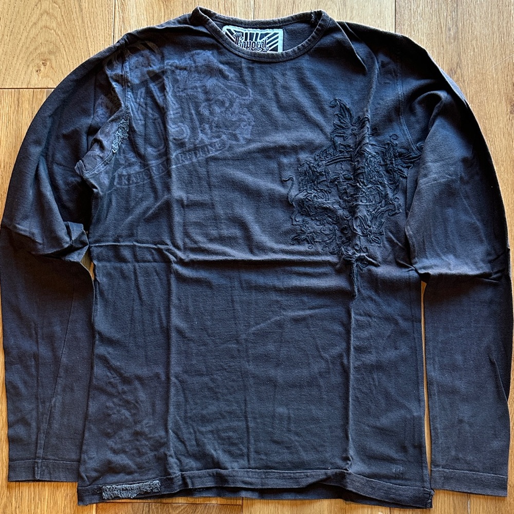 Redline Dark Long Sleeve Tee with Embroidery